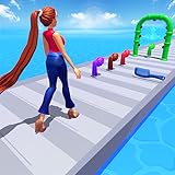 Hair Wig Run! Hair Runner Challenge Wig Makeover Rush 3D - Dancing Hair Heels Run Fashion Color Dye Hair Salon Running Game