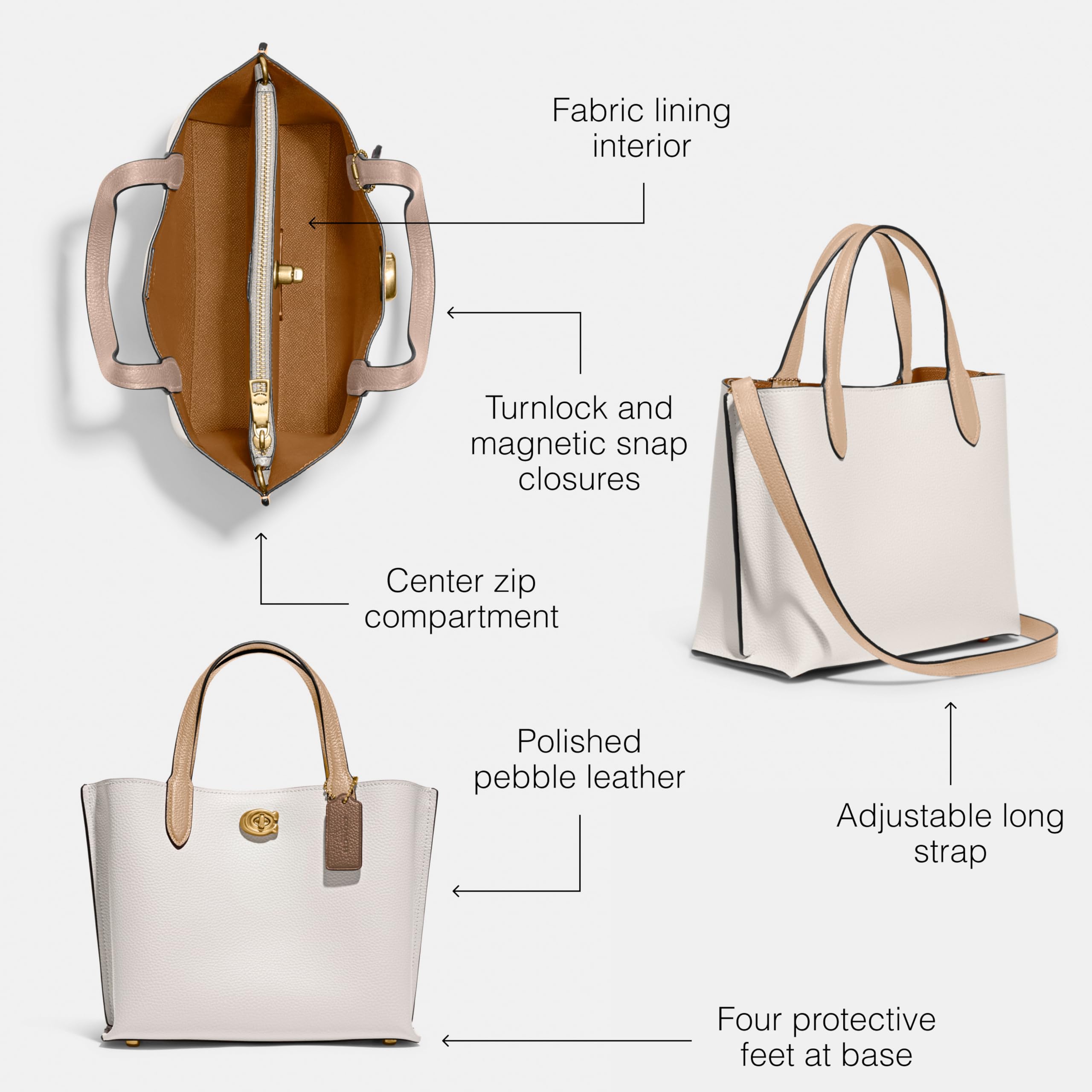 COACH カラーブロックレザー シグネチャー ウィロートート ウィロウ トート 24 カラーブロック （トートバッグ）｜COACH