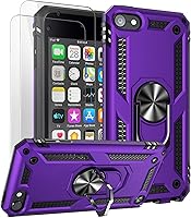 Vista 12 de ULAK Funda compatible con iPod Touch 7/6/5 con 2 protectores de pantalla HD, híbrida resistente a prueba de golpes con soporte integrado para iPod