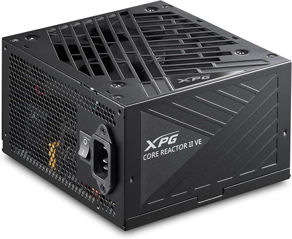 Fonte XPG Core Reactor II VE 850W Fonte de Alimentação ATX – Certificação Gold 80 PLUS e Cybenetics, totalmente modular, compatível com ATX 3.1/PCIe 5.1, conector 12V-2x6 dedicado para GPUs RTX série
