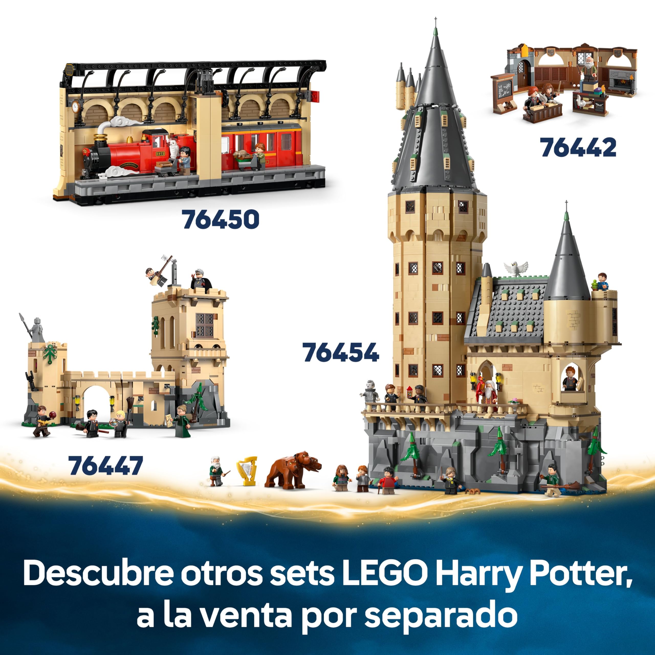 LEGO Harry Potter Castillo de Hogwarts: Clase de Herbología - Minifiguras de Neville Longbottom, Hermione Granger y Prof. Sprout - 3 Mandrágoras de Juguete - Regalo para Niñas y Niños de 8+ Años 76445