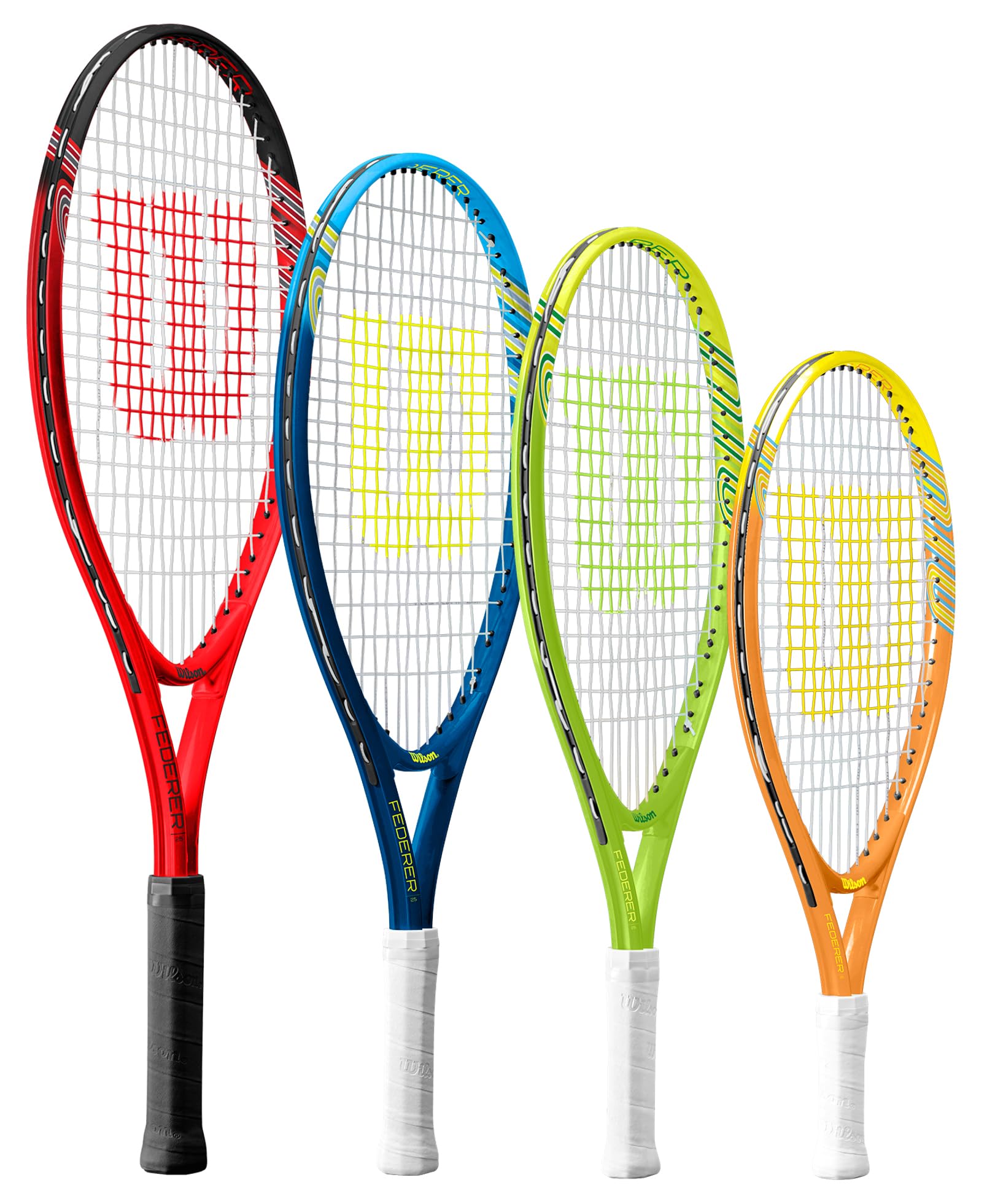 – Wilson Federer Junior Tennis Racket Series (19"-25" Age 2-10) inc 3 Tennis Balls