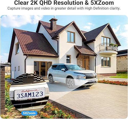 Miniatura 6 de Rraycom Cámaras de seguridad solar de 2.5K inalámbricas para exteriores, cámara inteligente Tuya, conversación de 2 vías, visión nocturna a color,