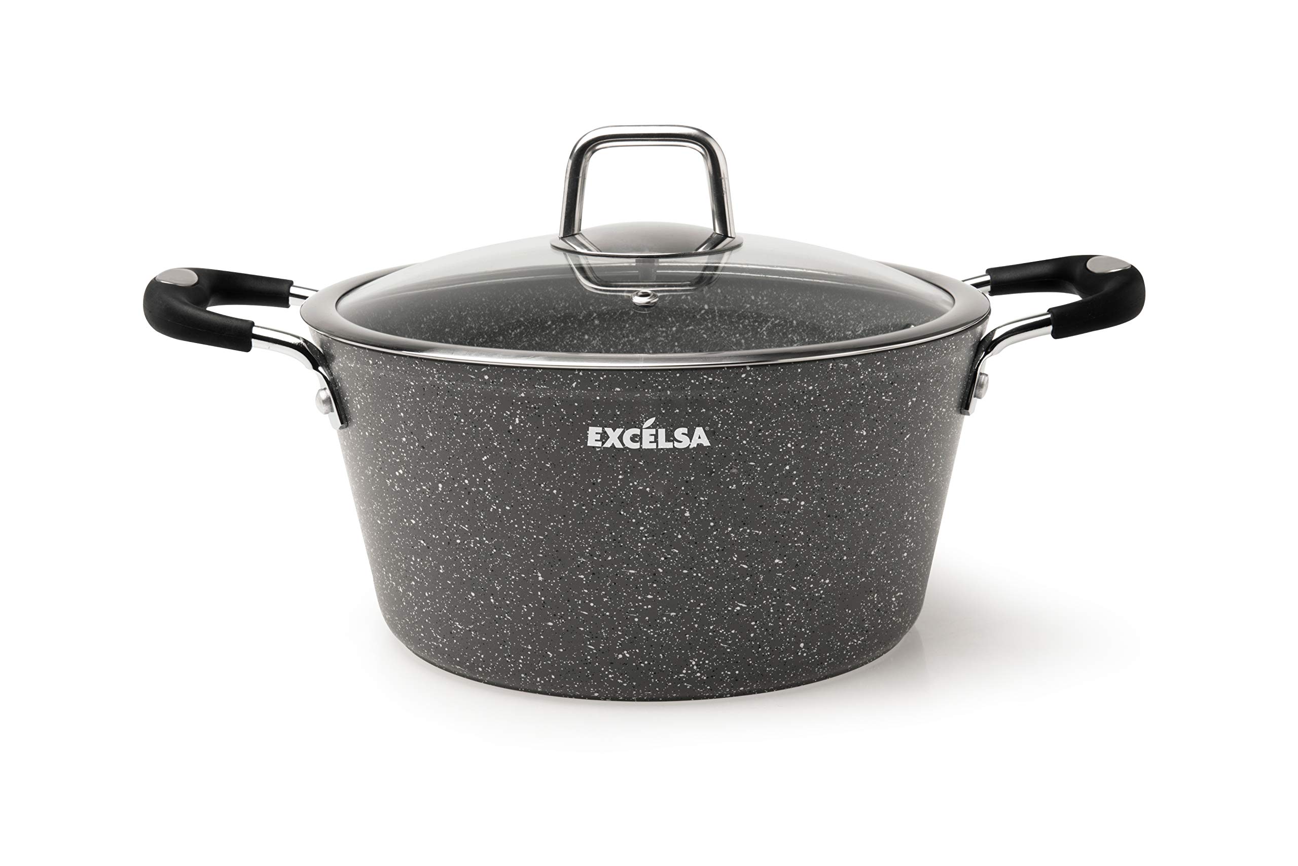 Set Di 3 Padelle Antiaderenti Excelsa Forn-Ok - Diametri 20, 24, 28 Cm, Alluminio Forgiato, Adatte A Induzione E Forno