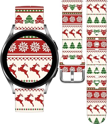 Vista 23 de Correas de reloj navideñas compatibles con Samsung Galaxy Watch de 1.575 pulgadas, 1.732 pulgadas, 0.787 pulgadas, correa de silicona de repuesto