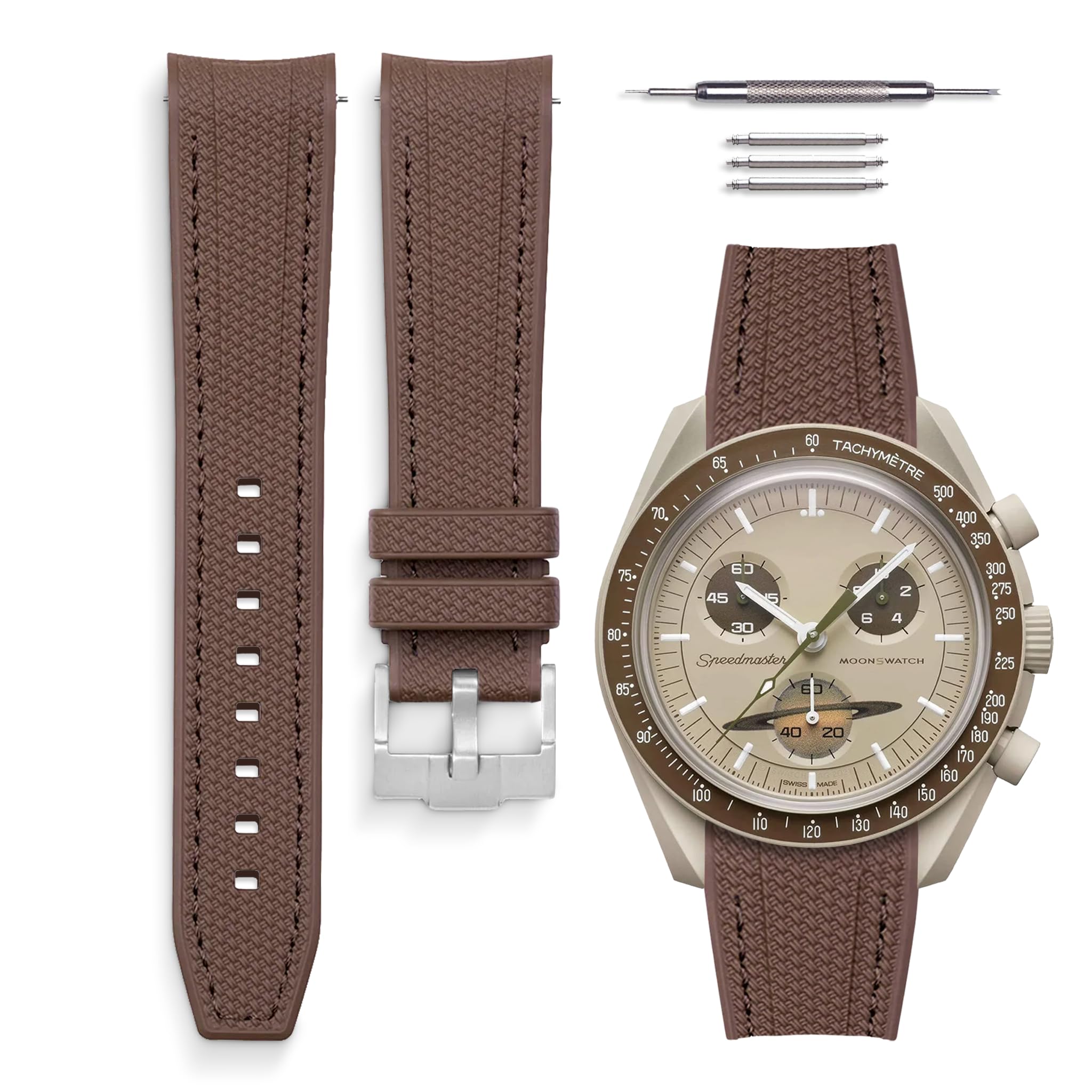 HORACE Correa universal para reloj de silicona líquida 20mm – Compatible con Omega x Swatch MoonSwatch – Kit de montaje incluido