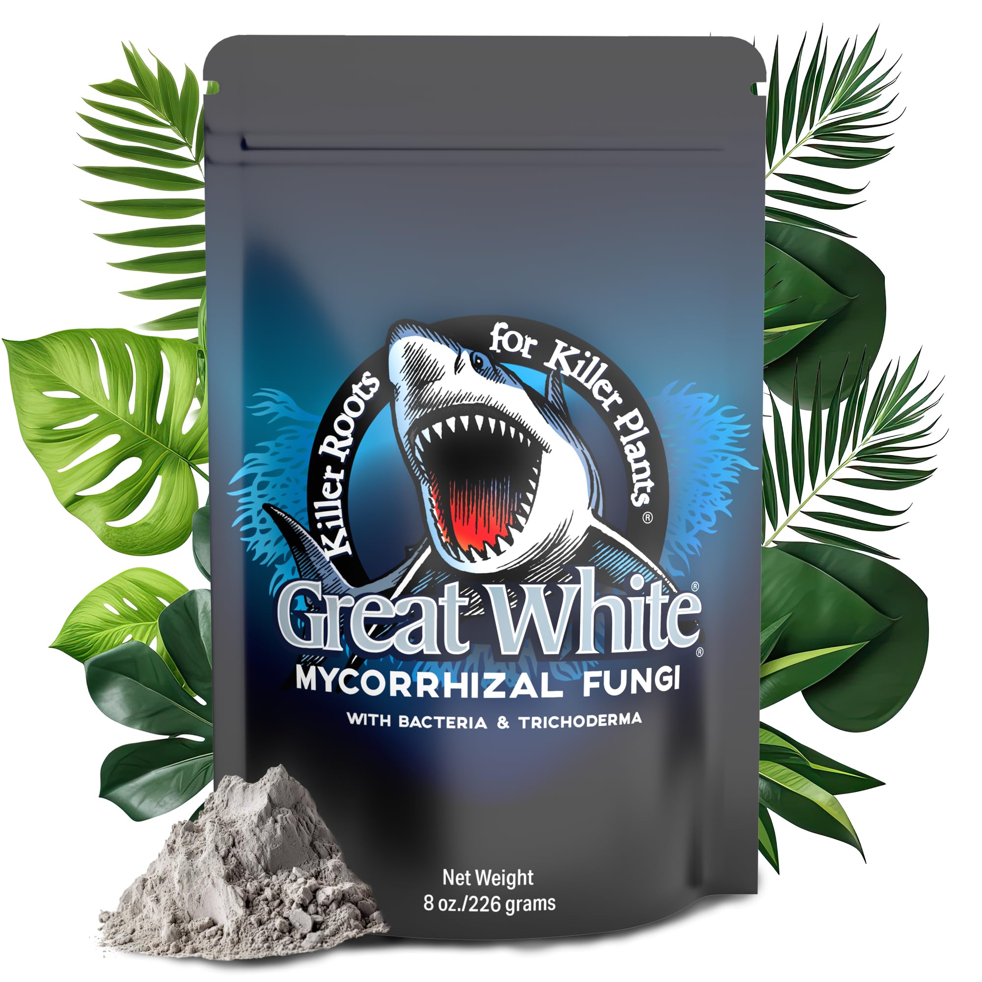 Great White Mycorrhizal Fungi, Beneficial Bacteria for Plant Growth, Root Stimulator, Concentrated 3-in-1 Formula by Plant Success (8 oz)