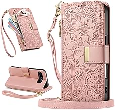iCarez Google Pixel 9a Case, Notebook Type, Shoulder Strap, Google Pixel 9a Smartphone Case, Crossbody Hanging, Adjustable Length, Popular, Women's, Coin Purse, Card Storage, Mobile Case, Magnetic