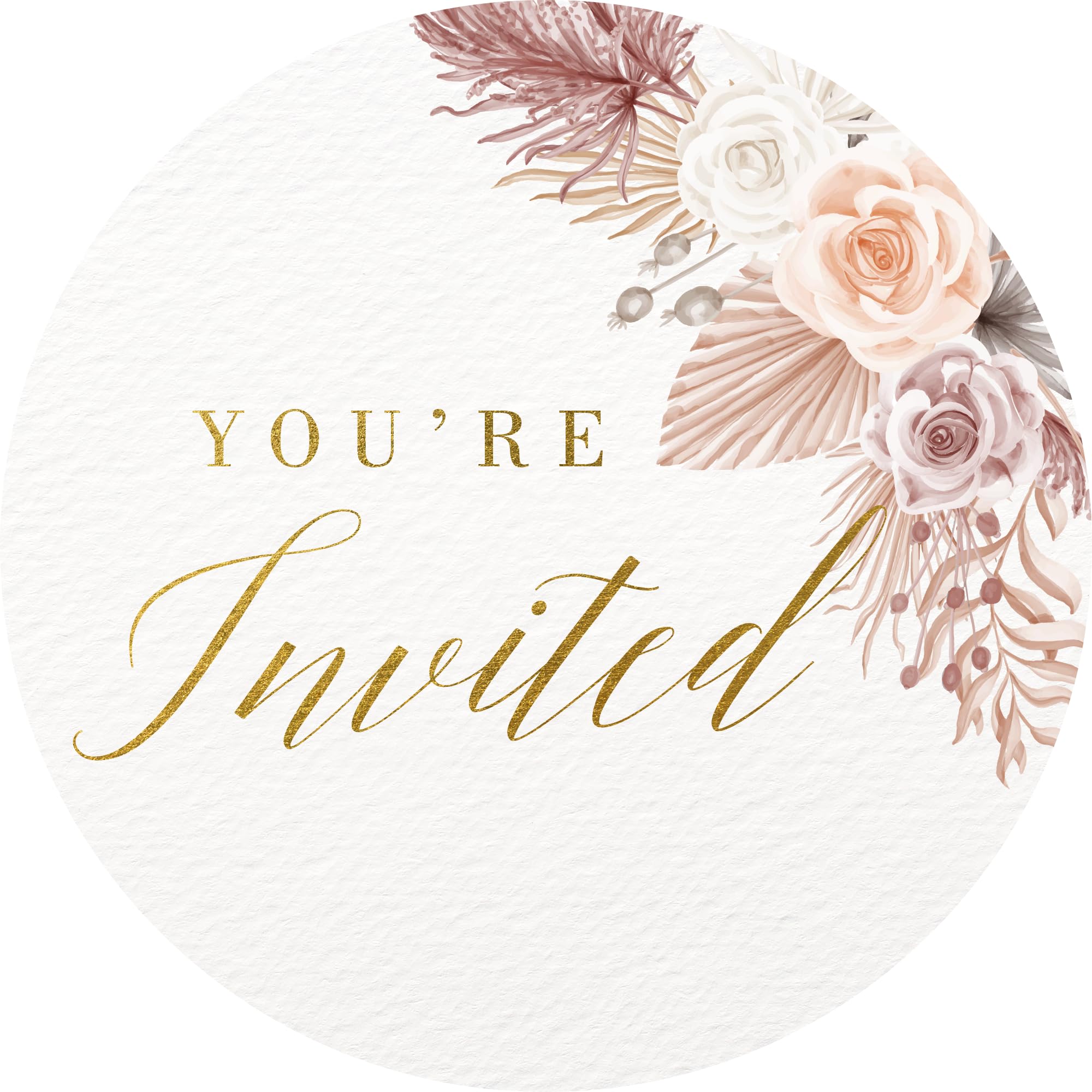 Wedding invitation stickers gold | Beachweddingtips.com