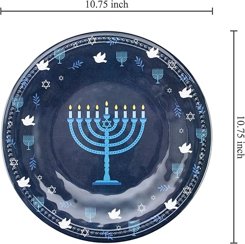 Miniatura 4 de UP ware - Juego de 6 platos llanos de melamina, sin BPA, aptos para lavavajillas, platos redondos para plato principal, pasta y ensalada, platos