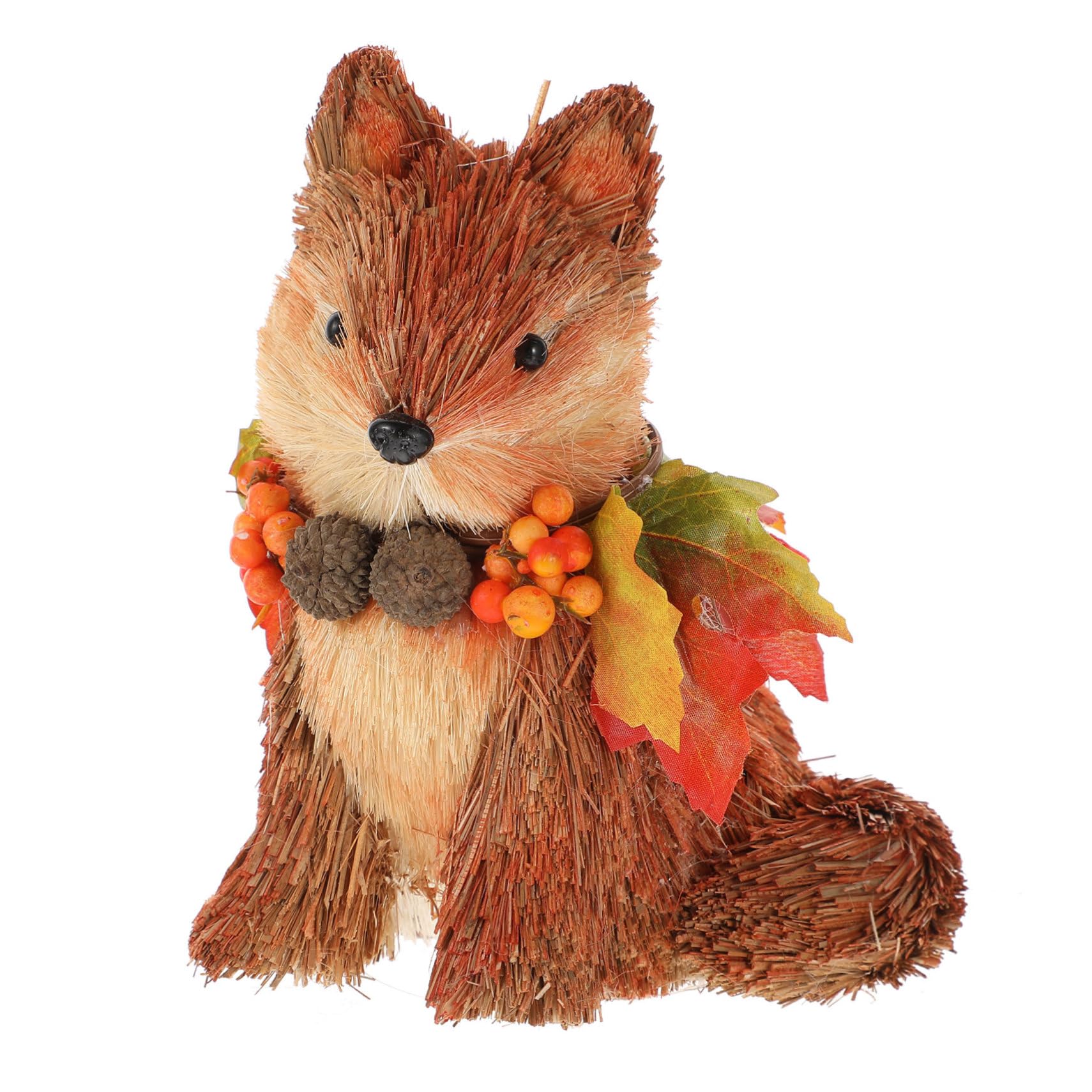 ABOOFAN 2 pcs Capuchin Squirrel Ornament Fox Cupcake Decorating Animal Garden Statue Figurines Fall Table Decor Cupcake Toppers Figures Christmas Garden Desktop Wooden