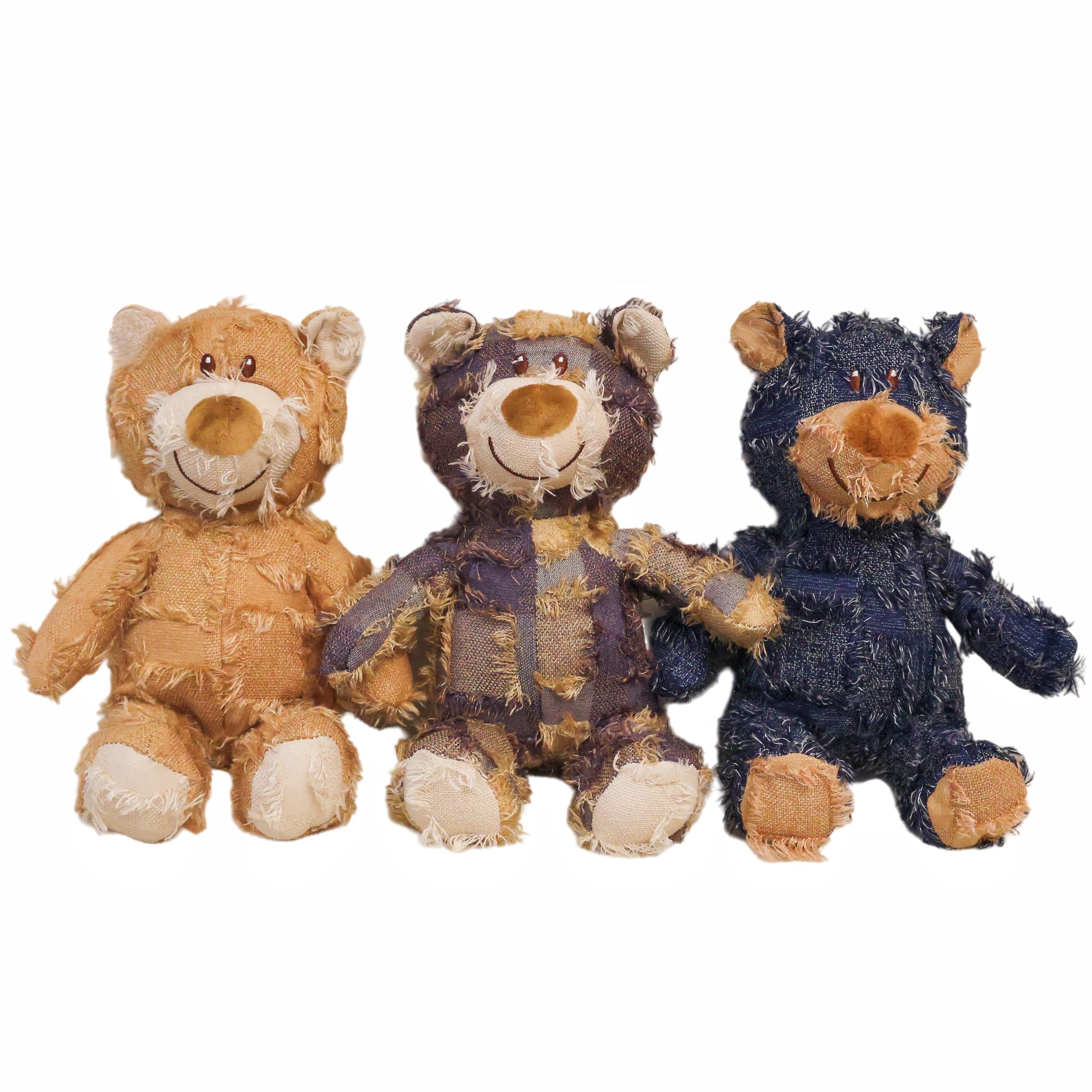 SOCOWVAKA Squeaky Puppy Chew Toys for Teething (3 Pack), Soft Plush Dog Toys, Teddy Bear for Dogs (0-6 Months) and Puppy, Idearly Interactive Dog Toy(