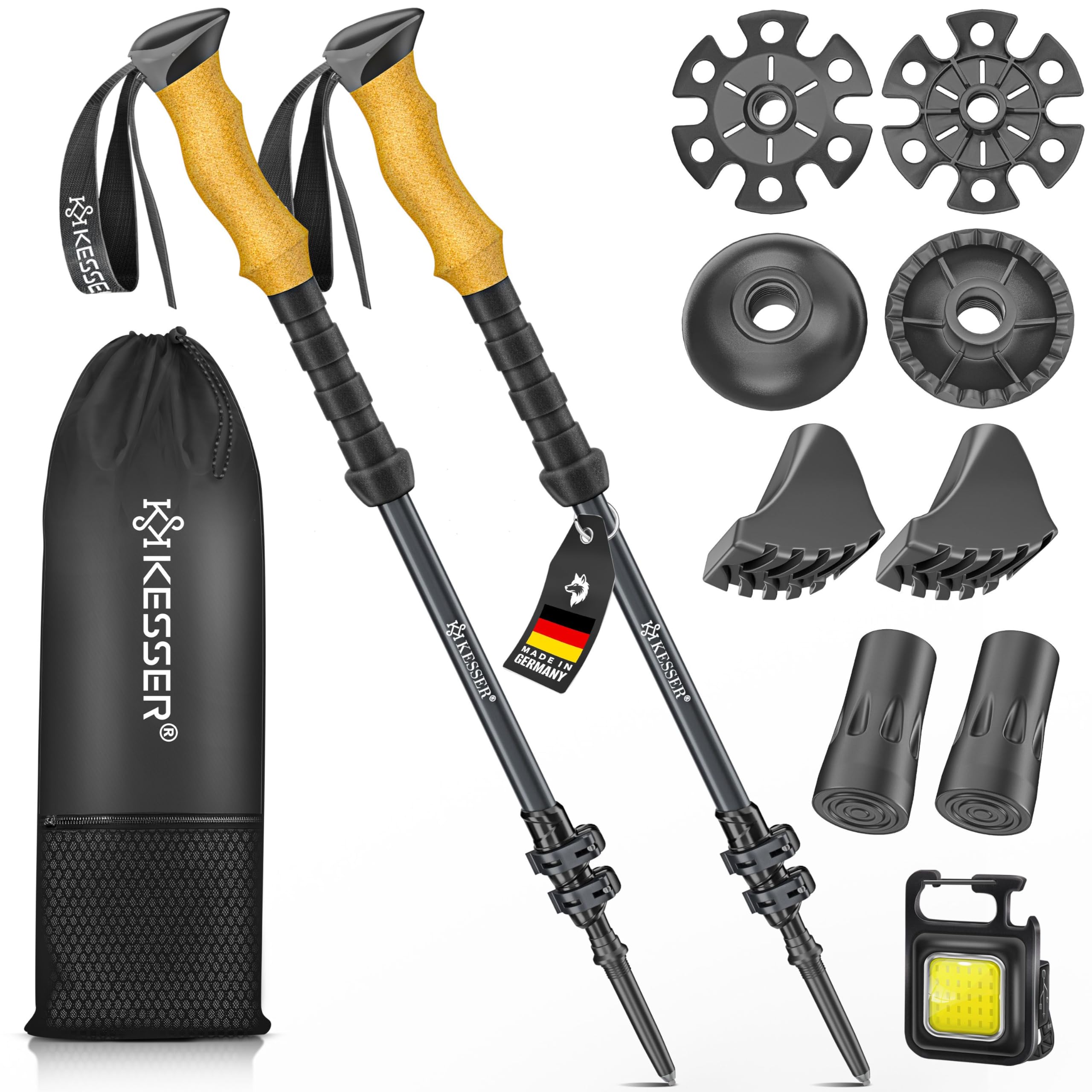 KESSER Wanderstöcke (Teleskop 105–135cm)