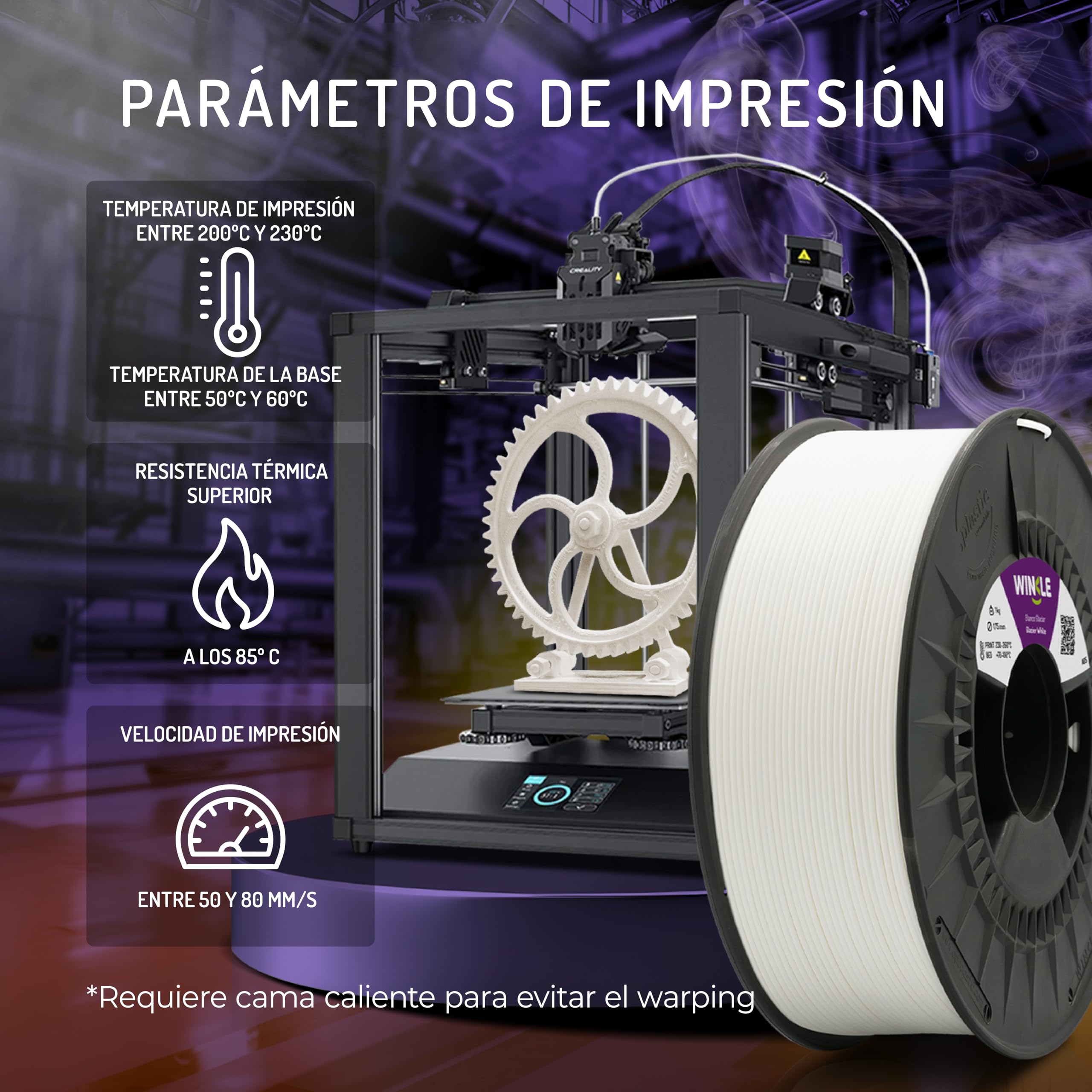 Filament ABS Winkle 1.75mm Czarny 250g