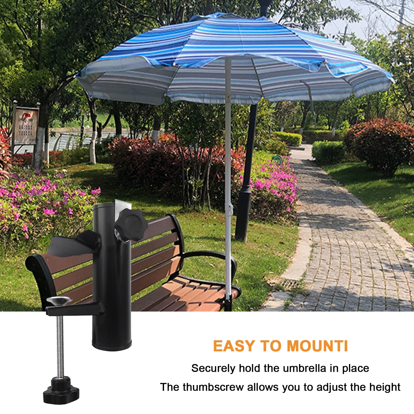 Support De Parasol De Plage En Acier Inoxydable – Stable, Avec Plateau à Sable – Pour Pêche Ou Détente