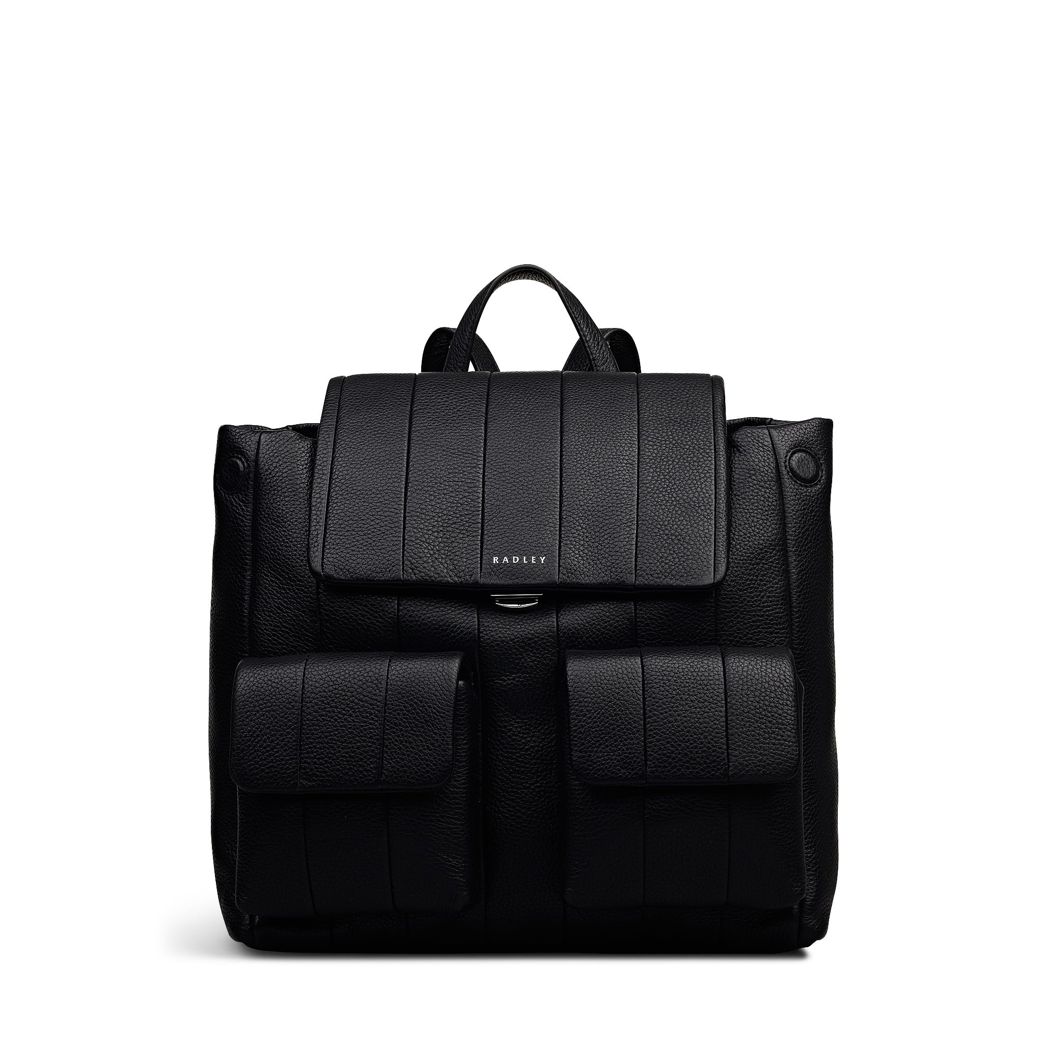 RADLEY London Burton Way - Quilt Women's Leather Medium Flapover Backpack, Black