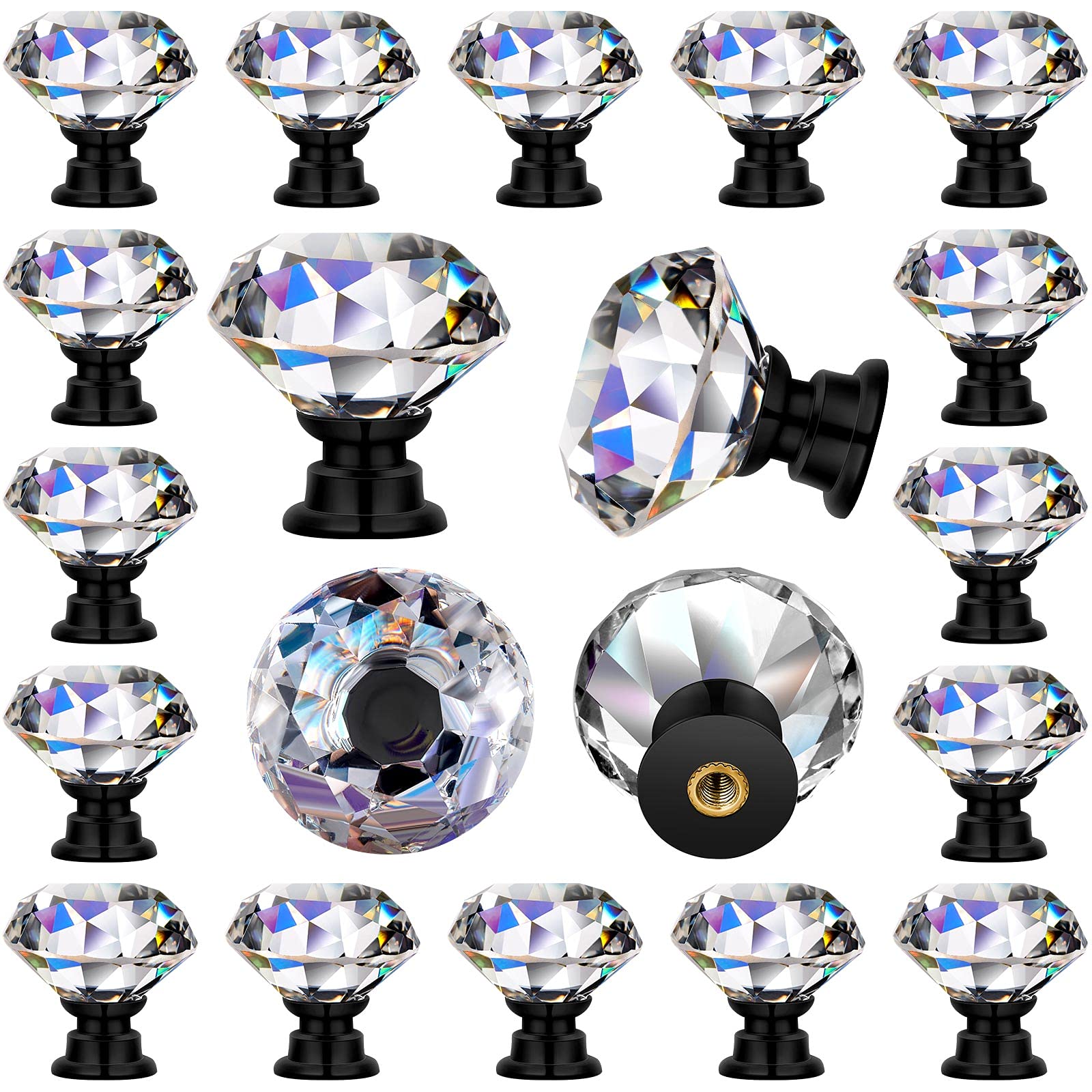 Buy Hotop Knobs Drawer Knobs, Crystal Knobs Glass Knobs