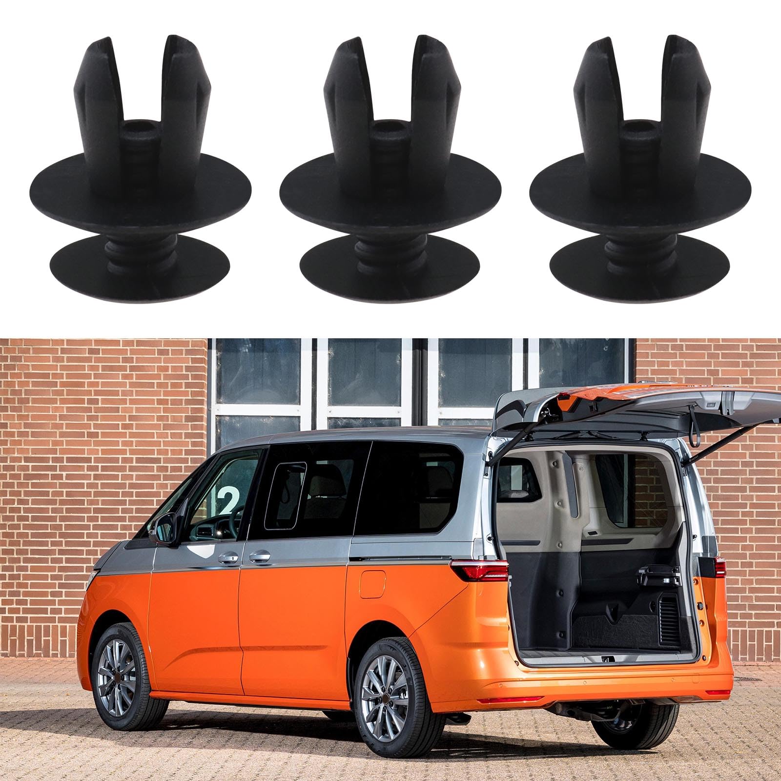 100 Clip Di Ricambio Per Pannelli Porta Auto | Compatibili Con VW T4 T5 | OE: 70186729901 | Fermagli In Plastica Per Fissaggio Pannelli