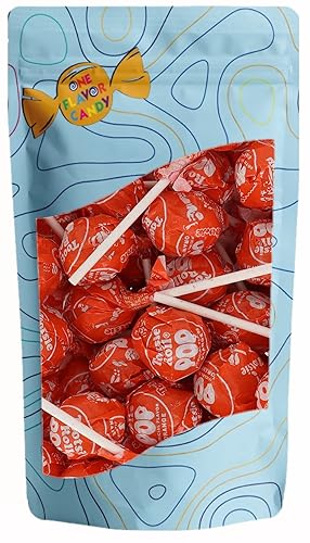One Flavor Candy Tootsie Pops Lolli Pops Lolli Pops Pops - Bolsa resellable (naranja, paquete de 20)