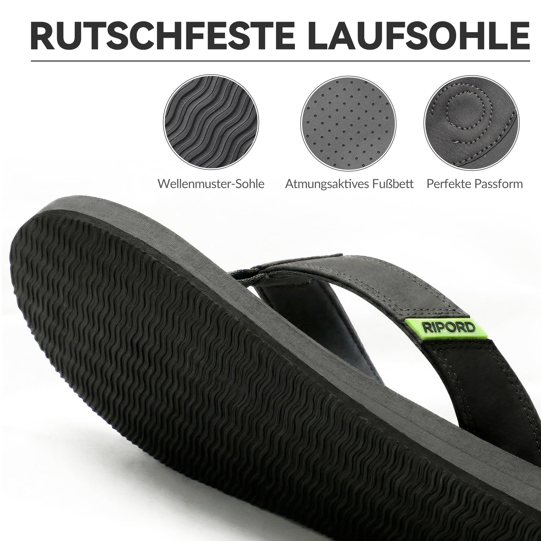 Herren Flip Flops Zehentrenner Bequeme Sandalen 41-46 EU