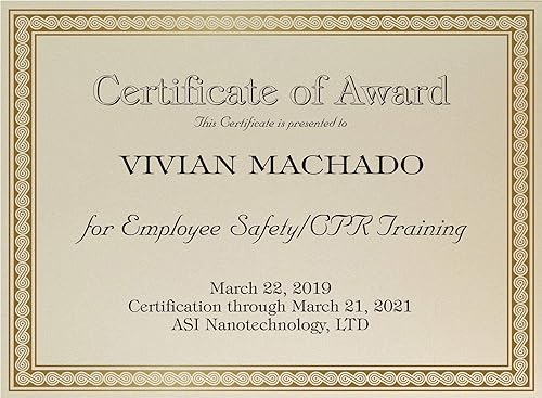 Miniatura 8 de Better Office Products - Papel para certificado de premio de 100 hojas, borde metálico de lámina dorada, papel en blanco tamaño carta marfil, por