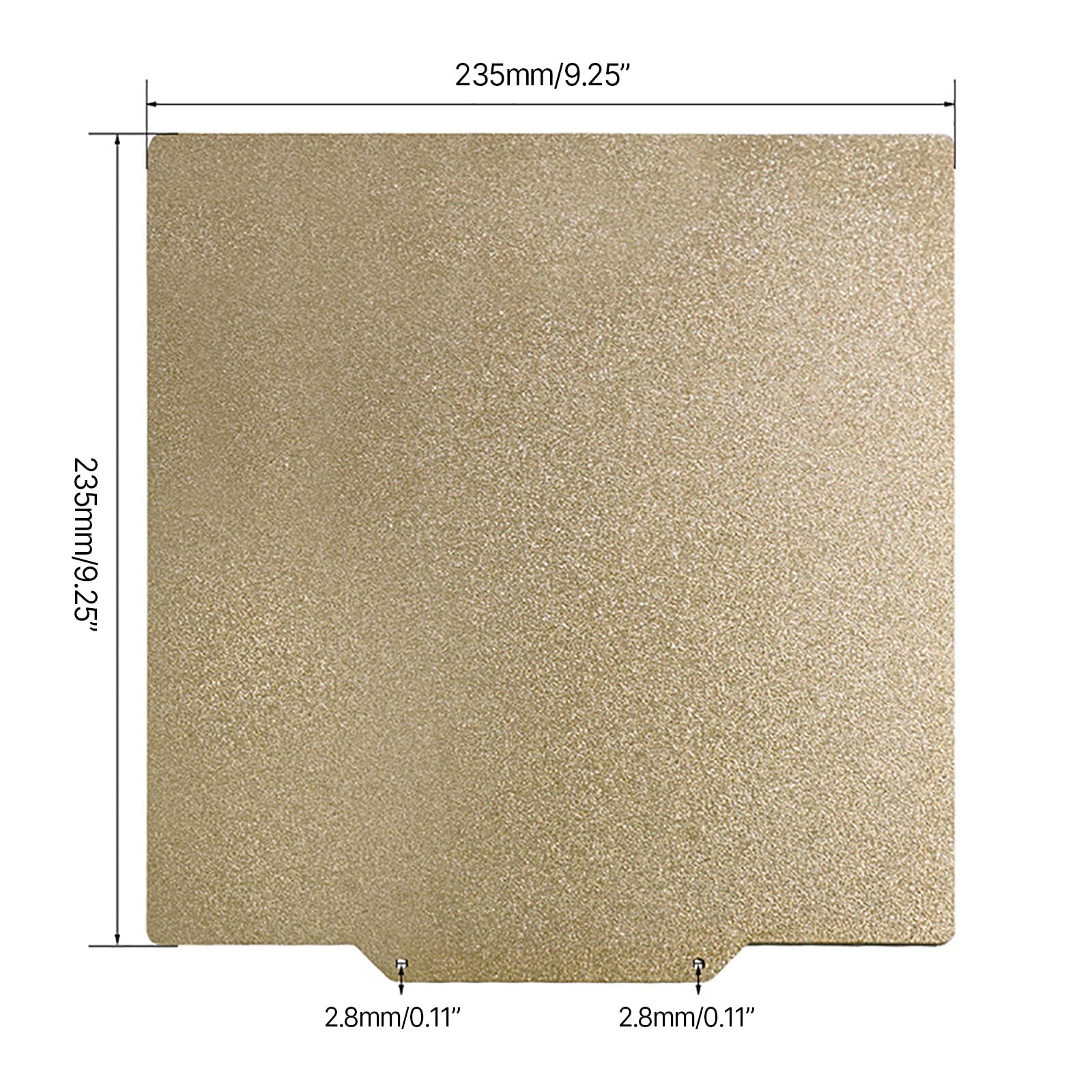 Plateau d'imprimante 3D PEI double face texturé en acier à ressort pour 3 3 V2 CR20