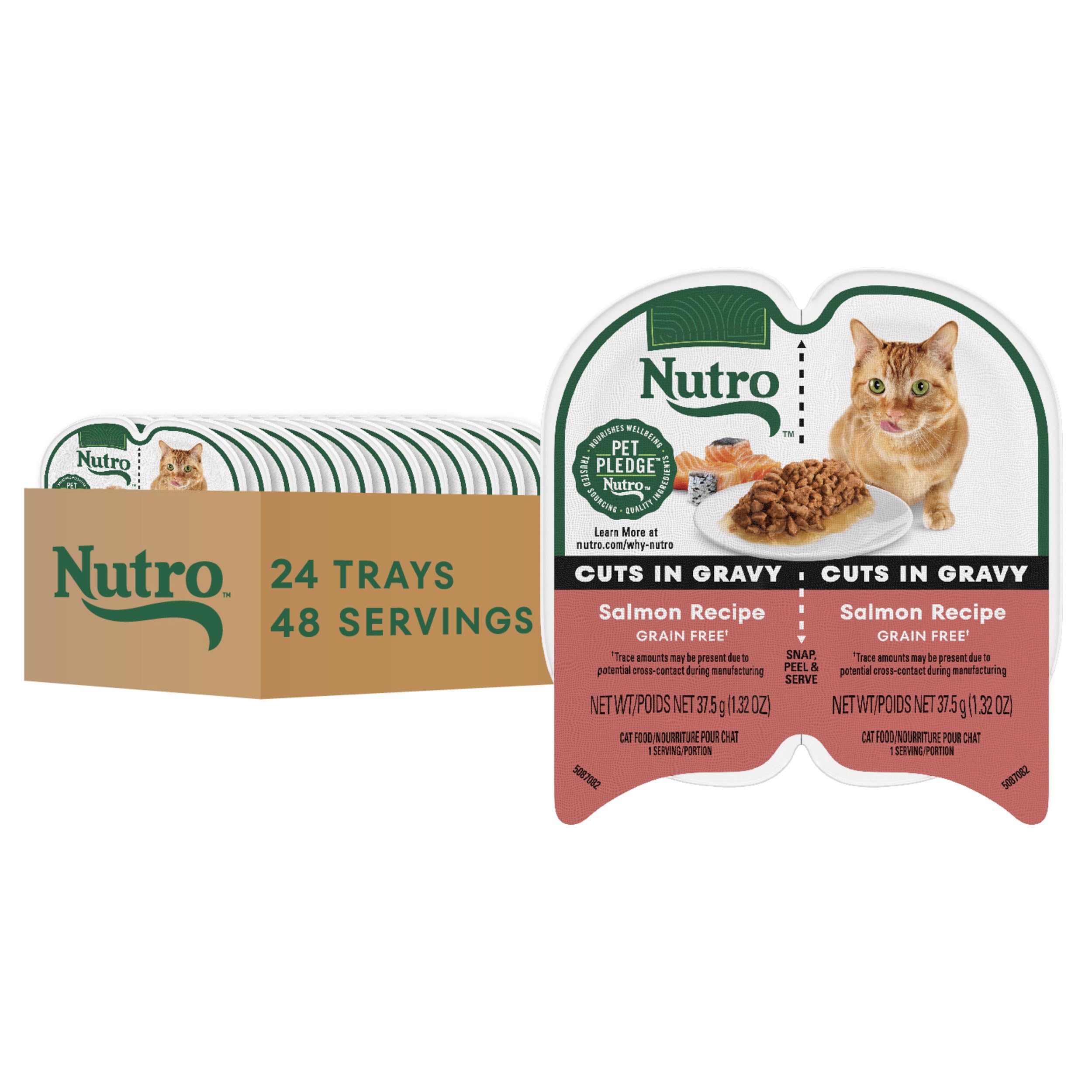 Nutro Perfect Portions Cuts Wet Cat Food, Salmon, 2.6 oz, 24 ct