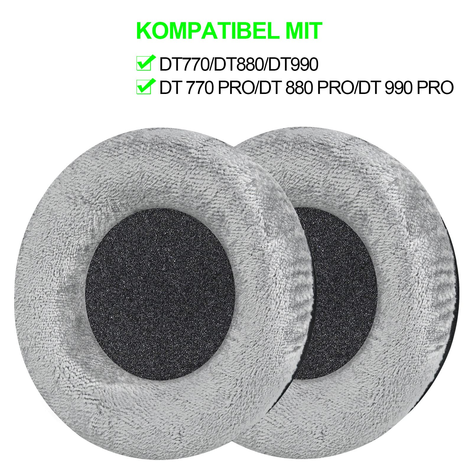 4 Cuscinetti In Schiuma Sostitutivi Per Beyerdynamic DT770/990 Pro E MMX300 – Morbidi E Antirumore!