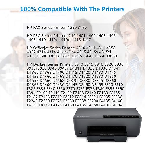 Miniatura 2 de Paquete de 8 cartuchos de tinta remanufacturados 21XL 22XL de repuesto para impresora HP 21 XL C9351AN 22 XL C9352AN compatible con impresora