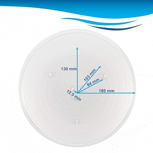 Miniatura 3 de HQRP Bandeja giratoria de cristal de 14-1/8 pulgadas para Whirlpool W10531726 W11402532 W11358813 KMHS120EBL0 WMH53520CB0 WMH73521CB0 WMH76719CB0