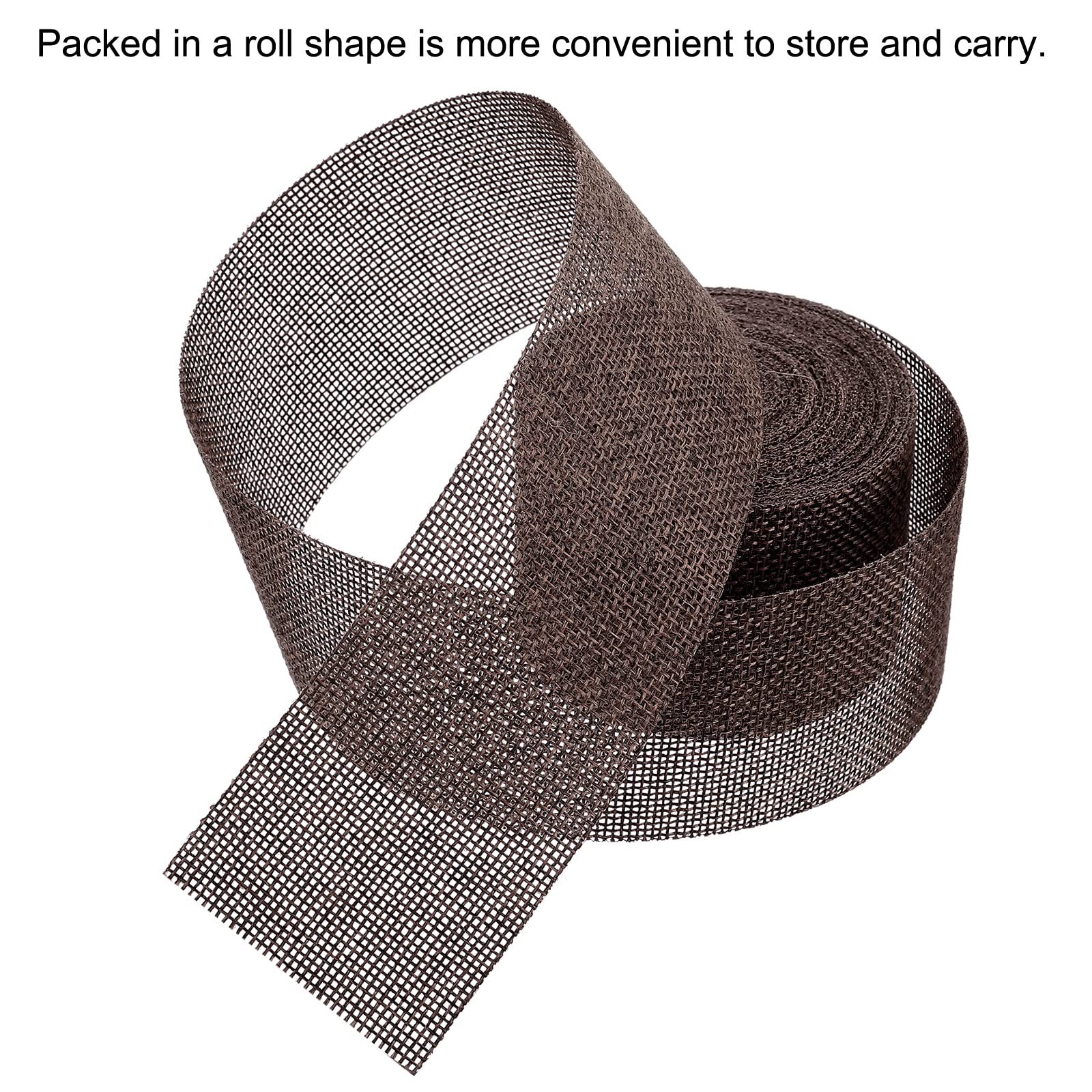 PATIKIL 2 Inch Wide 11 Yards Burlap Fabric Ribbon, Jute Crafts Roll Wrapping for Party Home DIY Wrapping Decoration Brown - Image 3
