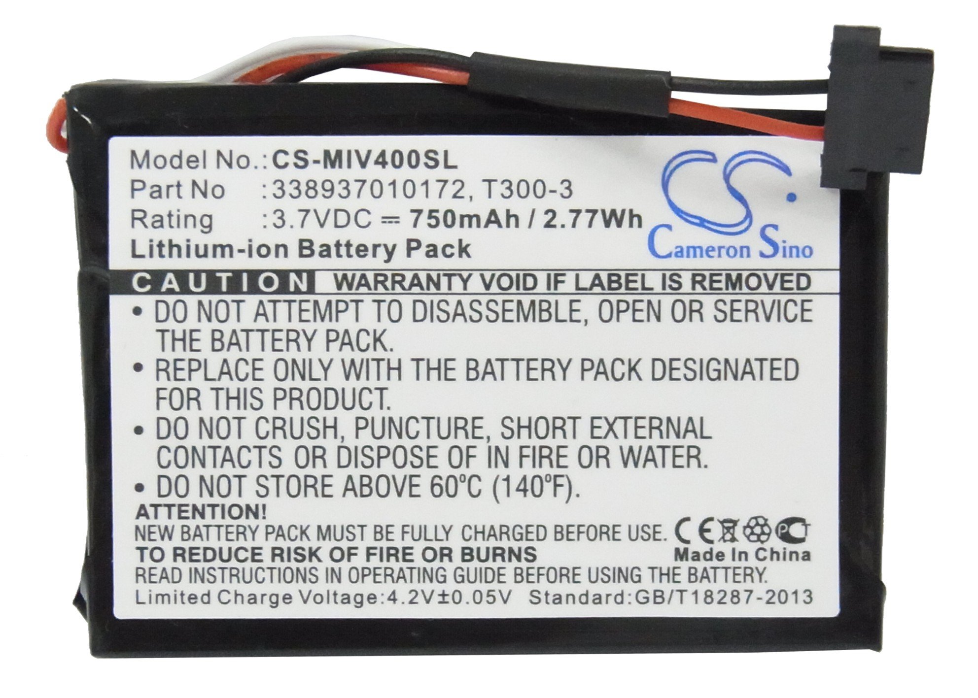 Vhbw 1x Batteria Compatibile Con Mitac Mio Moov 400, 405 Navigatore GPS 750mah 3 7v Li Ion Sostituisce 338937010172 T300 3 1045005973