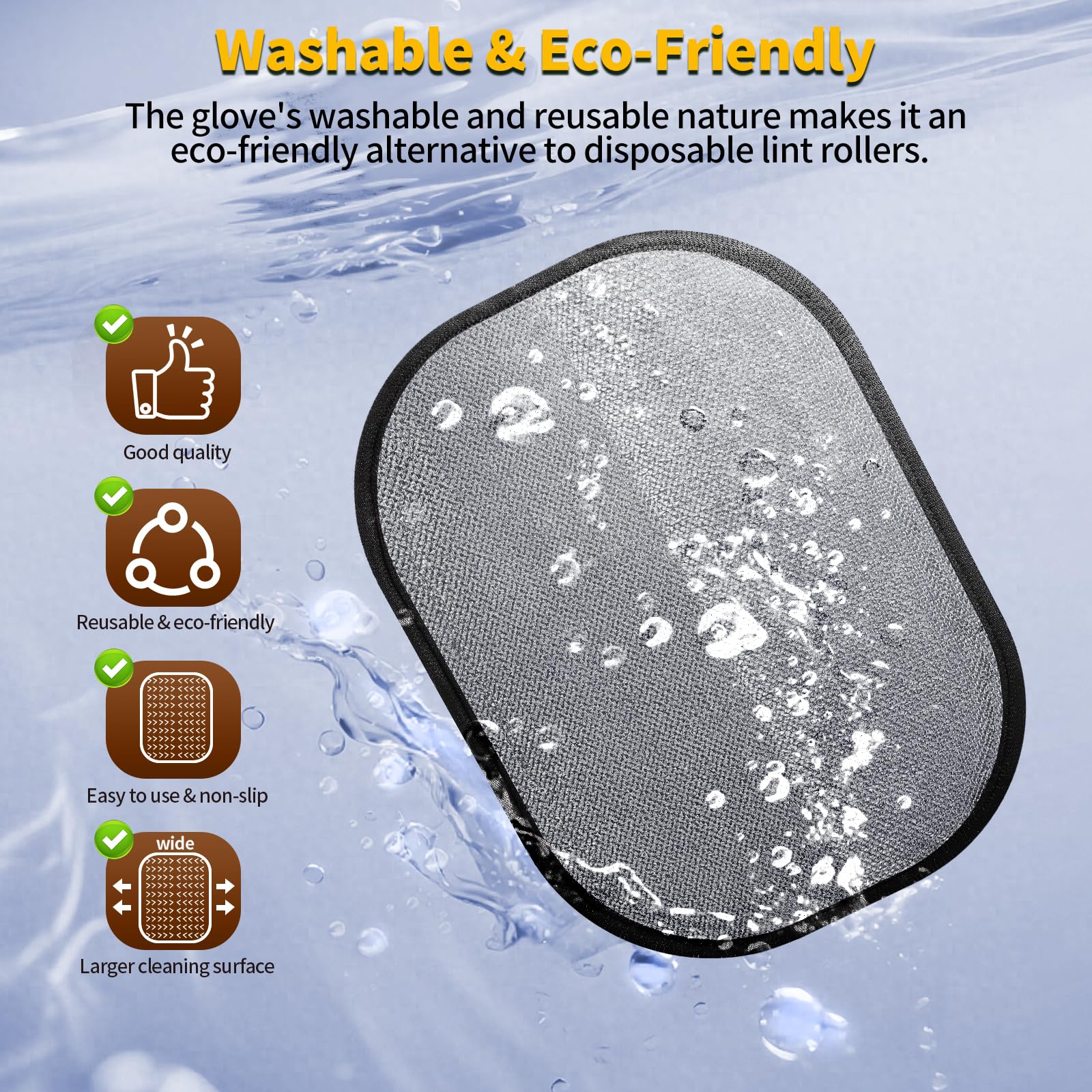 Pet Hair Removal Glove for Dogs & Cats, Newly Upgraded Reusable Electrostatic Pet Hair Glove, Magic Brush Pet Hair Remover Tool for Clothing, Couch, Carpet, Car Seat - image 6