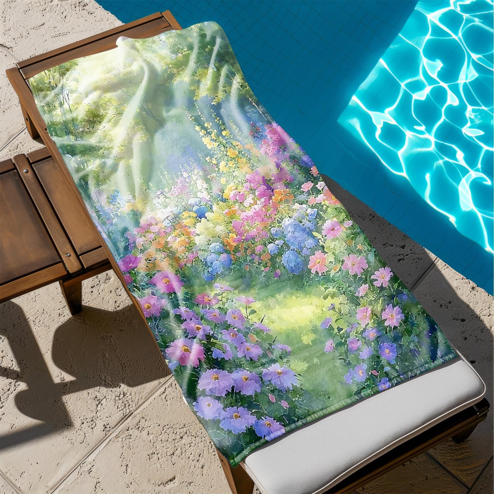 Telo Mare Microfibra 210x230 Albero Verde Blu Telo Spiaggia Grande Antisabbia,XXL Asciugamano Mare, Asciugatura Rapida, Stuoia Spiaggia Leggero E Portatile