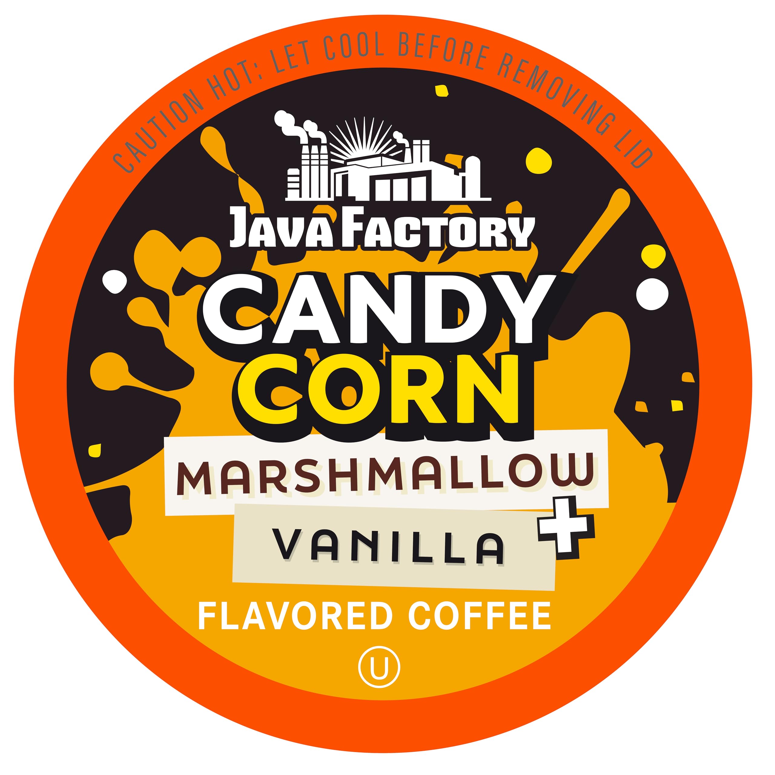 Java FactoryFlavored Coffee Pods, Candy Corn, Compatible with K Cup Brewers Including 2.0, 40 Count