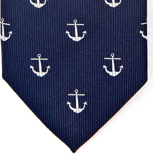 Miniatura 8 de Retreez Clásico patrón de ancla tejido microfibra 2 Skinny Tie
