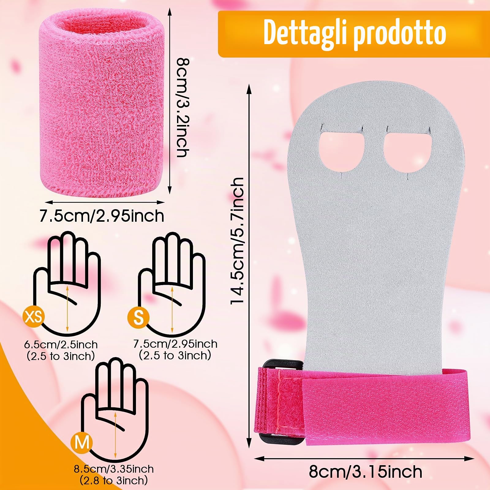 Abeillo Set di 2 Impugnature da Ginnastica per Bambini, Protezione Palmi e Supporto Polso