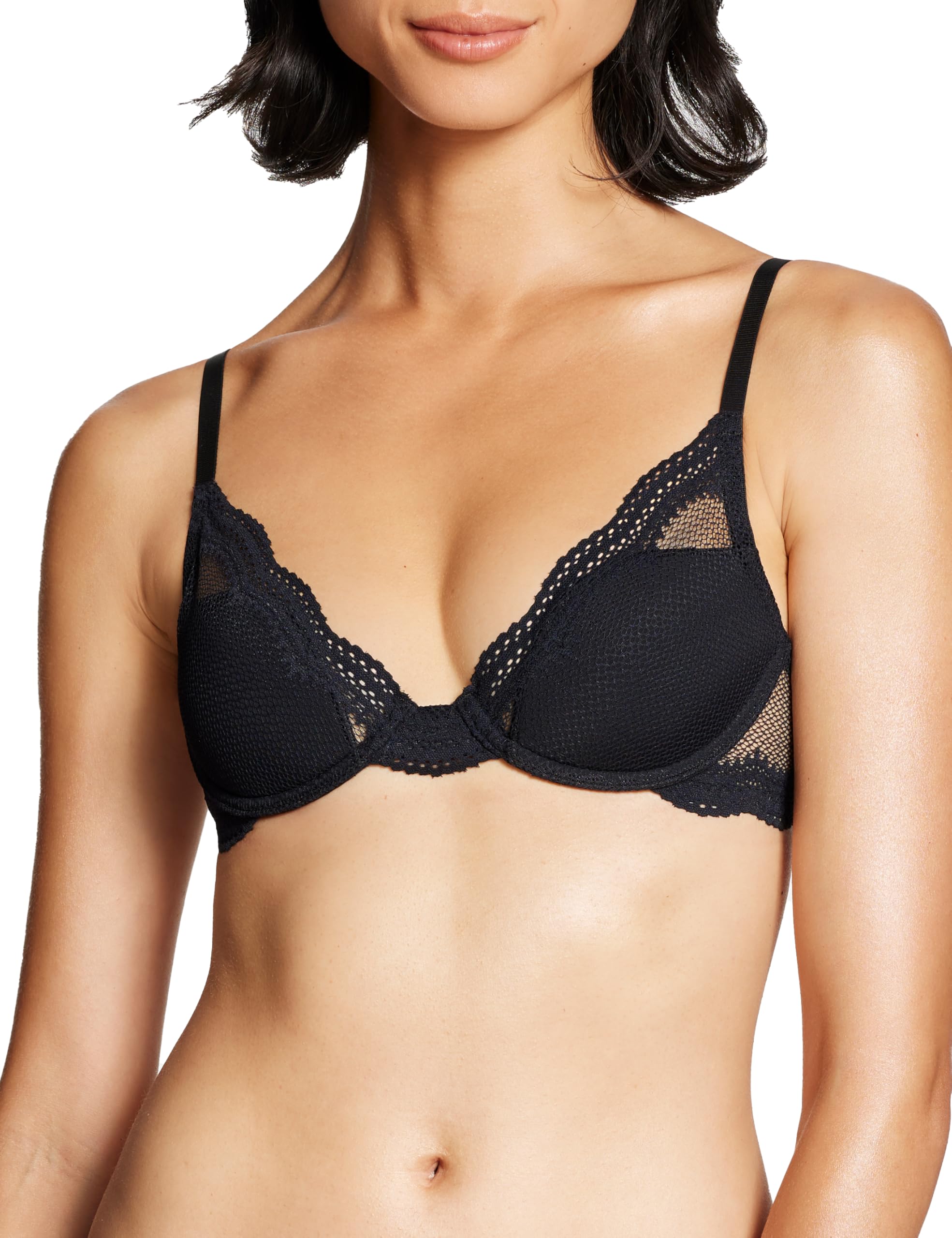 Pepper Bra for AA–B Cups | Lightly Lined Underwire Bra for Women with Scalloped Lace Overlay and Body Hugging Fit