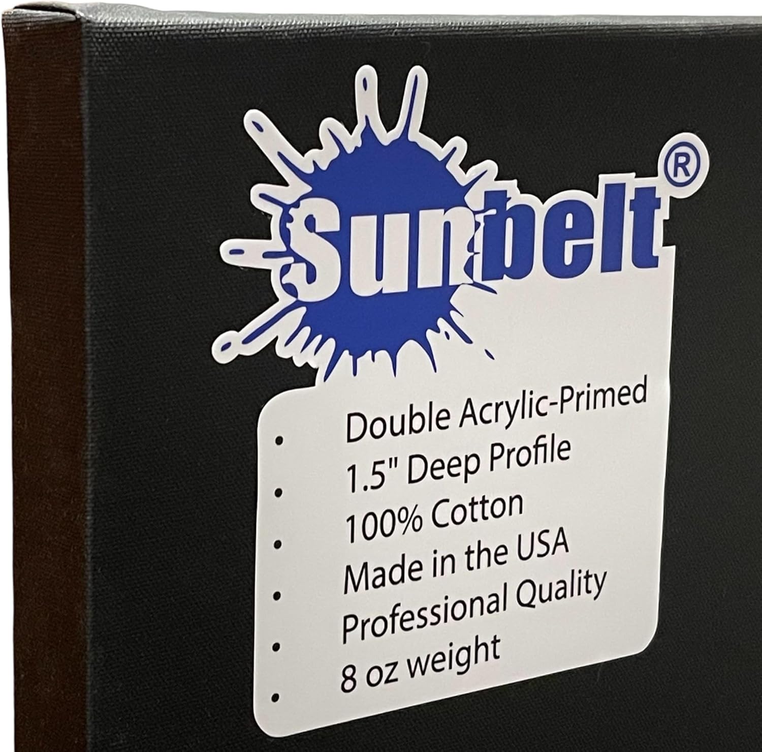 SUNBELT Black Primed Gallery Wrapped Stretched Art Canvas, 1.5\" Deep Profile (24x36) 24x36\" ( 2 pack)