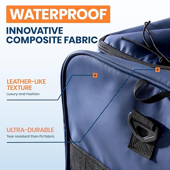 Fanwoli 120L Rolling Duffle Bag with Wheels, Foldable Travel Duffel | Water-Repellent Easy-Clean Fabric,Wet-Dry Storage,Folds Flat for Dorms and Moving