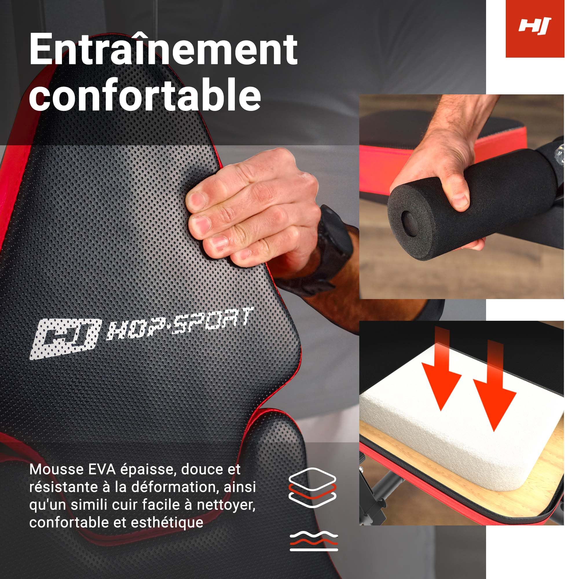 Hop-Sport Station de Musculation Multifonction Complet HS-1044K, Multigym avec 1 Station + 66 kg, Fitness Musculation Appareil avec poulie Haute, Papillon et tirage latéral