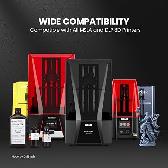 ELEGOO ABS-Like 3D Printer Resin 3.0, 405nm UV-Curing Photopolymer Resin for LCD/DLP 3D Printing, with Enhanced Strength and Toughness, High Precision, Low Viscosity, Grey 2KG