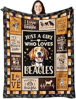 Beagle Blanket 60"x 50" - Beagles Gifts - Beagle Gifts for Women - Beagle Mom Themed Gifts - Beagle Gifts for Beagle Lovers - Beagle Lovers Gifts for Women - Birthday Gifts for Beagle Lovers