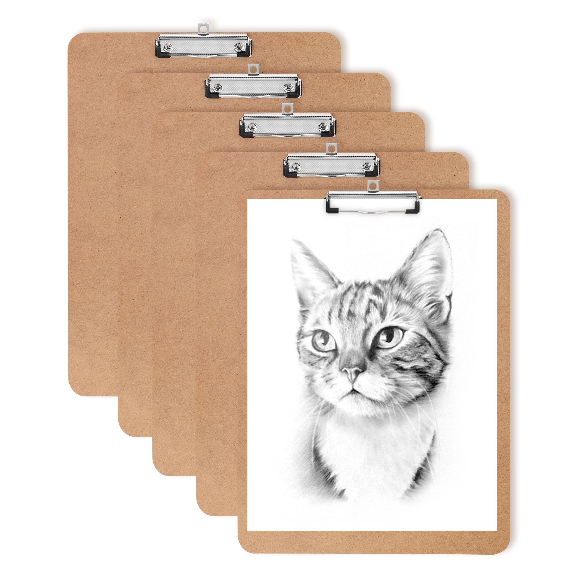 YKUKIZEE 5 PCS A3 Wooden Clipboard Vertical, Large Portrait Clipboard