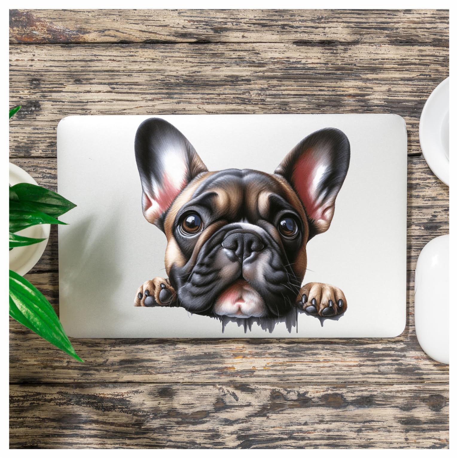 French Bulldog Dog Vinyl Decal Stickers x4, Cover up Marks, Hardwearing & Vibrant, Multi-purpouse Ideal for Door Phone case - Image 3