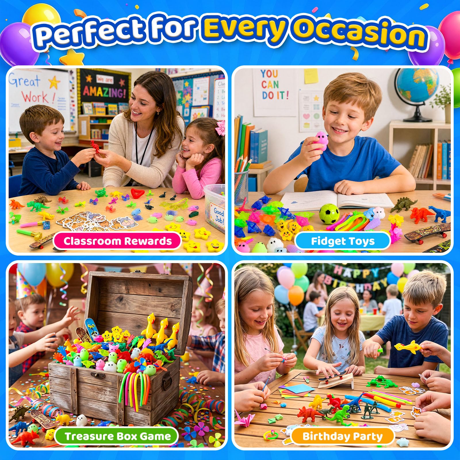 LovesTown 275PCS Party Favors for Kids with 75 Toys