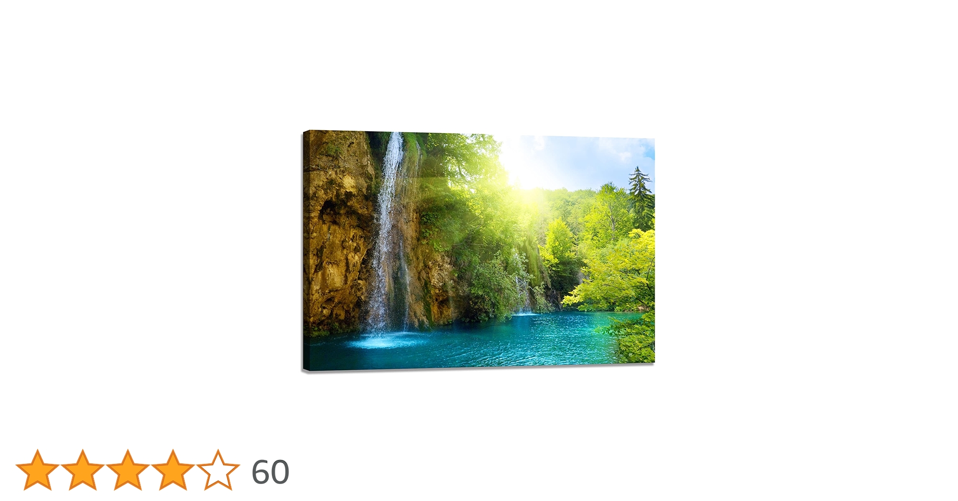 滝と森林の油彩画 約32cm x 40cm Amazon.co.jp: 山の絵 アートパネル 滝 自然風景 森林の絵