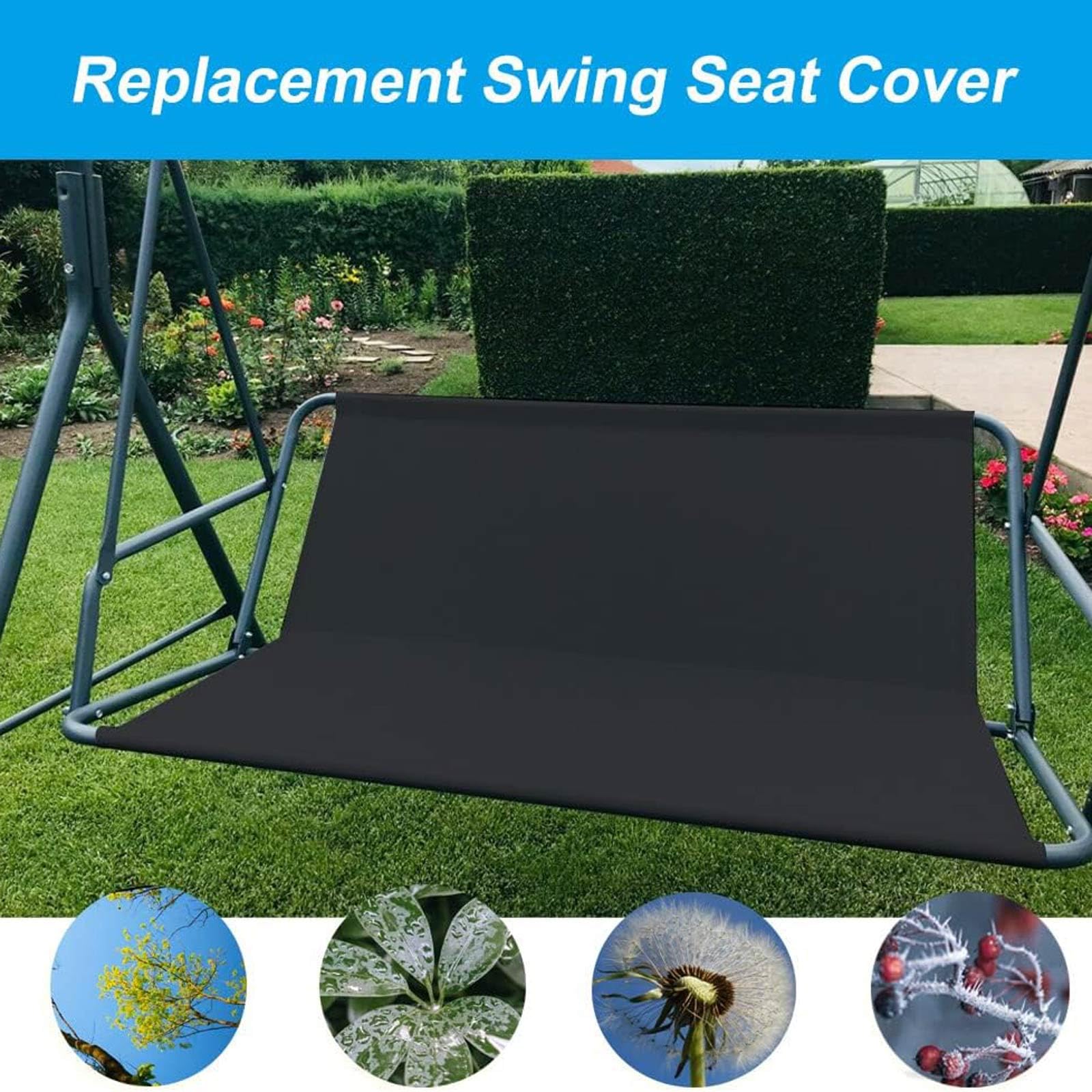 Copertura Per Sedia A Dondolo Belupai - Impermeabile E Anti-UV Per Esterni, 75x47 Pollici, Oxford Argentato - Foto 9