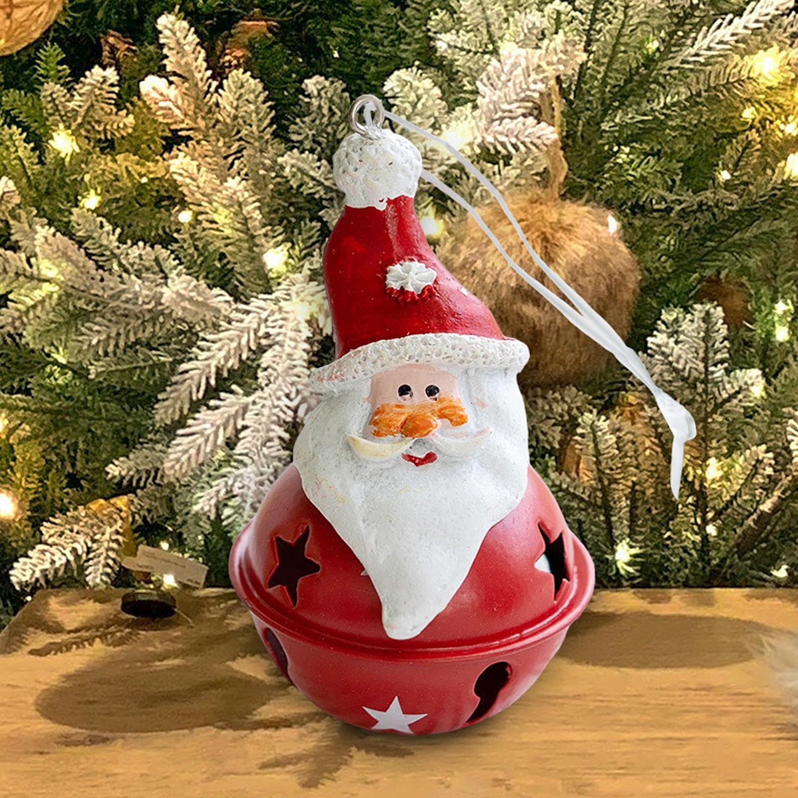 SM SunniMix 3X Christmas Tree Decoration Decorative Bell 2x3.1inch Versatile for Holiday Decor Crafting Lightweight Resin Figurine