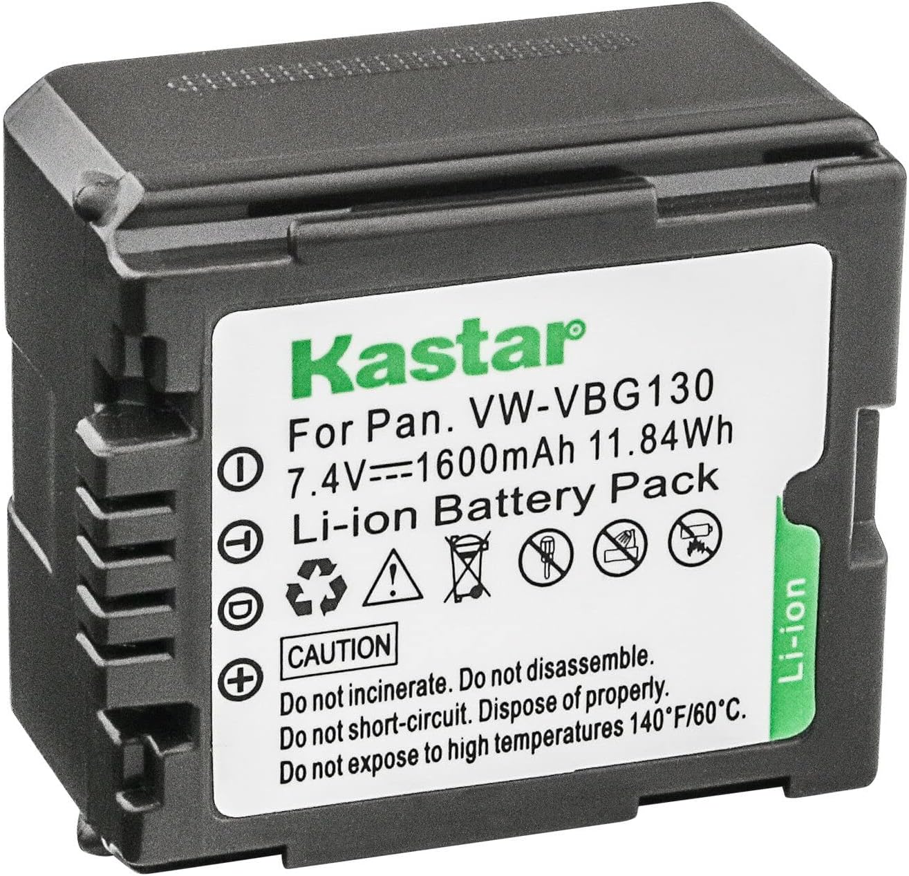 Kastar AC Wall Battery Charger For Panasonic VW-VBG070 Series Camcorder Batteries - 1050mAh